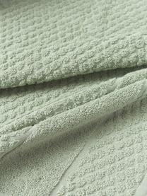Sada ručníků s voštinovým vzorem Katharina, 3 díly, 100% bavlna
Střední gramáž, 450 g/m²

Materiál použitý v tomto produktu byl testován na škodlivé látky a certifikován podle STANDARD 100 od OEKO-TEX®, 3883CIT, CITEVE., Šalvějově zelená, 3dílná sada (ručník pro hosty, ručník a osuška)