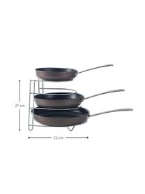 Organizador de sartenes Skillet, Metal recubierto, Plateado, An 23 x Al 27 cm