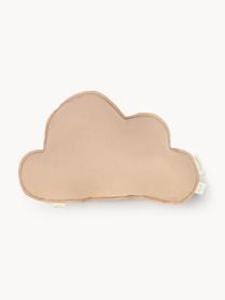 Coussin peluche en lin Cloud, Beige, larg. 24 x long. 38 cm