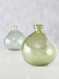 Set de jarrones de vidrio Sligo, 2 uds., Vidrio, Tonos verdes transparente, Ø 16 x Al 18 cm