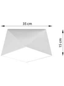 Plafondlamp Clarity, Kunststof (PVC), Wit, Ø 30 x H 15 cm