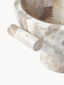 Dekoratívna nádoba z mramoru Fossil, Mramor, Béžová, mramorovaná, Š 24 x V 14 cm