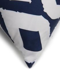 Housse de coussin Barbara, Blanc, bleu