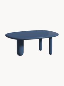 Table basse ovale Tottori, MDF, laqué, Bois, gris-bleu laqué, larg. 78 x prof. 54 cm