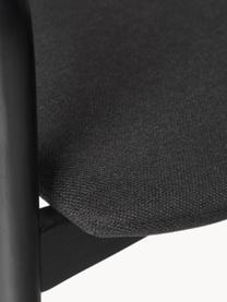 Sedia in legno con braccioli Angelina, Rivestimento: poliestere Con 100.000 ci, Struttura: legno di frassino, laccat, Tessuto nero, nero, Larg. 57 x Alt. 80 cm