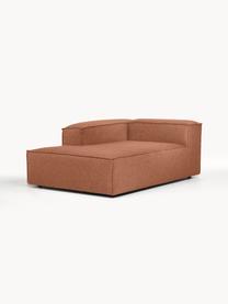 Chaise longue hoekmodule Lennon, Bekleding: 100% polyester De slijtva, Frame: massief grenenhout, FSC-g, Poten: kunststof, Geweven stof nougat, B 119 x D 180 cm, hoekdeel links