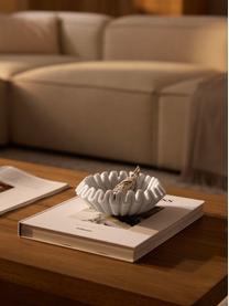 Handgefertigte Deko-Schale Santorini aus Marmor, Ø 18 cm, Marmor, Weiß, marmoriert, Ø 18 x H 7 cm