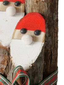 Figuras decorativas Santa Claus de madera Gylla, 3 uds., Madera, Madera oscura, blanco, rojo, Ø 7 x Al 20 cm