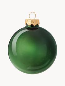 Boules de Noël Decoris, 42 élém., Verre, Vert foncé, Ø 7 cm