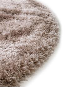 Tapis rond shaggy beige poils longs Lea, Beige