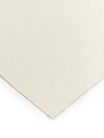 Camino de mesa en tejido gofre Kubo, 65% algodón, 35% poliéster, Beige, An 40 x L 145 cm