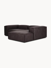 Sofá rinconera modular de cuero reciclado Lennon, Tapizado: cuero reciclado (70% cuer, Estructura: madera maciza, madera con, Patas: plástico Este producto es, Cuero gris pardo, An 238 x F 180 cm, chaise longue derecha