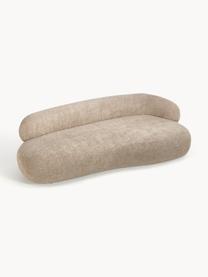 Bank Alba (3-zits) uit teddy bouclé, Bekleding: 100% polyester Met 100.00, Frame: massief sparrenhout, gren, Poten: kunststof Dit product is , Teddy-bouclé beige, B 235 x D 114 cm, rugleuning links