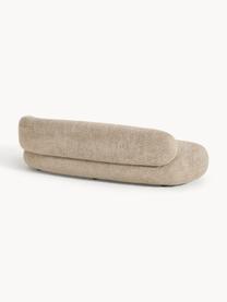 Bank Alba (3-zits) uit teddy bouclé, Bekleding: 100% polyester Met 100.00, Frame: massief sparrenhout, gren, Poten: kunststof Dit product is , Teddy-bouclé beige, B 235 x D 114 cm, rugleuning links