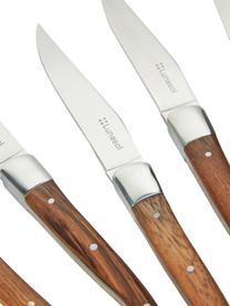 Coltello per carn con manico in legno Jasmine 6 pz, Manico: legno, Argentato, legno chiaro, Lunghezza 23 cm