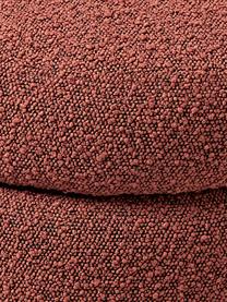 Pouf in bouclé con contenitore Alto, Rivestimento: bouclé (100% poliestere) , Struttura: legno di pino massiccio, , Bouclé rosso ruggine, Ø 43 x Alt. 48 cm