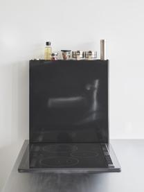 Ripiano estraibile da cucina in metallo Tower, Acciaio rivestito, Nero lucido, Larg. 13 x Alt. 53 cm