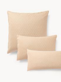 Funda de almohada reversible de franela a lunares Betty, Beige claro, blanco, An 50 x L 70 cm