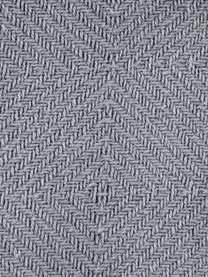 Plaid Sorbet in Grau mit Pompoms, 100% Baumwolle, Hellgrau, 130 x 170 cm