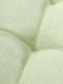 Stoelkussen Camille in groen met franjes, Bekleding: 60% polyester, 25% katoen, Groen, B 40 x L 40 cm