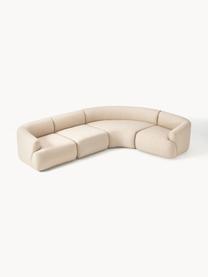 Modulares Ecksofa Sofia (4-Sitzer), Bezug: 100 % Polypropylen Der ho, Gestell: Fichtenholz, Spanplatte, , Füße: Kunststoff Das in diesem , Webstoff Hellbeige, B 312 x T 235 cm