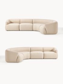 Modulares Ecksofa Sofia (4-Sitzer), Bezug: 100 % Polypropylen Der ho, Gestell: Fichtenholz, Spanplatte, , Füße: Kunststoff Das in diesem , Webstoff Hellbeige, B 312 x T 235 cm