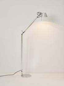 Leeslamp Tolomeo Lettura, Lampenkap: aluminium, gecoat staal, Frame: aluminium, gecoat staal, Zilverkleurig, H 167 cm
