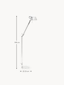 Leselampe Tolomeo Lettura, Lampenschirm: Aluminium, Stahl, beschic, Gestell: Aluminium, Stahl, beschic, Silberfarben, H 167 cm