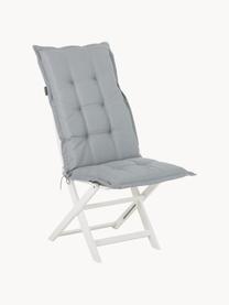 Cuscino sedia con schienale alto monocromatico Panama, Rivestimento: 50% cotone, 50% poliester, Grigio chiaro, Larg. 42 x Lung. 120 cm