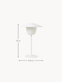 Mobiele dimbare LED outdoor lamp Ani om op te hangen of te zetten, Lampenkap: aluminium, Lampvoet: gecoat aluminium, Wit, Ø 22 x H 33 cm