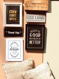 Letrero decorativo Sweet Dream Little One, Metal recubierto, Blanco, negro, An 27 x Al 35 cm