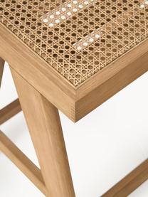 Thekenhocker Sissi mit Wiener Geflecht, Gestell: Eichenholz, lackiert, Sitzfläche: Rattan Dieses Produkt wir, Helles Eichenholz, Hellbeige, B 46 x H 65 cm