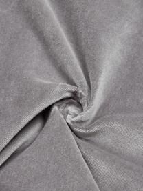 Funda de cojín de terciopelo texturizada Sina, Terciopelo (100% algodón), Gris, An 45 x L 45 cm