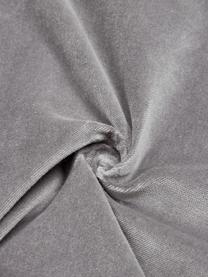 Housse de coussin 45x45 velours gris texturé Sina, Velours (100 % coton), Gris, larg. 45 x long. 45 cm