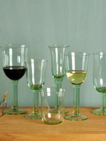 Mondgeblazen rode wijnglazen Corsica, 6 stuks, Glas, Lichtgroen, transparant, Ø 9 x H 23 cm, 480 ml