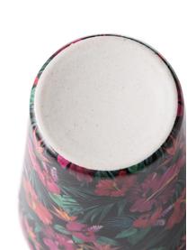 Tazza senza manico in bambù Tropical Flower, 55% fibra di bambù, 25%  amido di mais, 15% melamina, Verde, color fucsia, rosso, bianco, Ø 9 x Alt. 13 cm