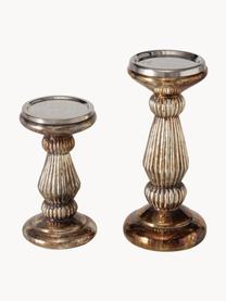 Set 2 candelabri Brenell, Vetro laccato, Argentato, Set in varie misure