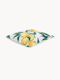 Bavlněný povlak na polštář Citrus, 100 % bavlna, Bílá, odstíny žluté a zelené, Š 50 cm, D 50 cm