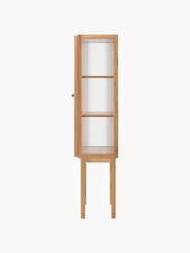 Highboard Curiosity aus Eichenholz, Eichenholz, Glas, Eichenholz, Transparent, B 71 x H 168 cm