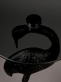 Beistelltisch Crane mit schwarzer Glasplatte, Tischplatte: Glas, gefärbt, Gestell: Aluminium, pulverbeschich, Schwarz, Ø 40 x H 63 cm
