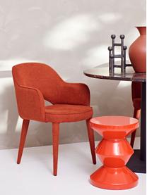 Stolik pomocniczy Zig Zag, Tworzywo sztuczne lakierowane, Pomarańczowy, Ø 36 x W 46 cm