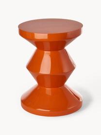 Runder Beistelltisch Zig Zag, Kunststoff, lackiert, Orange, Ø 36 x H 46 cm