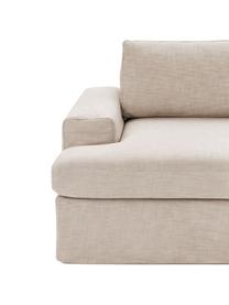 Poltrona con rivestimento sfoderabile Russell, Rivestimento: 100% cotone Con 50.000 ci, Struttura: legno di pino massiccio c, Gambe: plastica, Tessuto beige, Larg. 103 x Prof. 112 cm