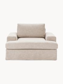 Fauteuil Russell met afneembare hoezen, Bekleding: 100% katoen Met 50.000 sc, Frame: massief grenenhout FSC-ge, Poten: kunststof Dit product is , Geweven stof beige, B 103 x D 112 cm