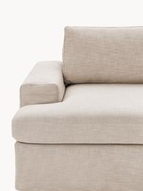 Fauteuil Russell met afneembare hoezen, Bekleding: 100% katoen Met 50.000 sc, Frame: massief grenenhout FSC-ge, Poten: kunststof Dit product is , Geweven stof beige, B 103 x D 112 cm