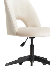 Samt-Schreibtischstuhl Rachel, höhenverstellbar, Bezug: Samt (Hochwertiger Polyes, Beine: Metall, pulverbeschichtet, Samt Hellbeige, B 65 x T 66 cm
