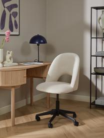 Chaise de bureau en velours Rachel, hauteur ajustable, Velours beige clair, larg. 65 x prof. 66 cm