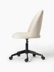 Chaise de bureau en velours Rachel, hauteur ajustable, Velours beige clair, larg. 65 x prof. 66 cm