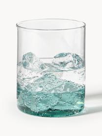 Ručne fúkané poháre na vodu Kiosk, 6 ks, Sklo, Tmavozelená, Ø 8 x V 10 cm, 380 ml