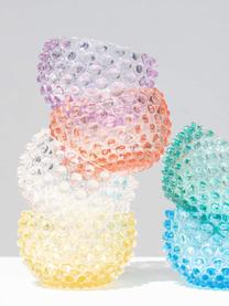 Mundgeblasene Snackschalen Hobnail, 4 Stück, Glas, mundgeblasen, Transparent, Ø 12 x H 7 cm